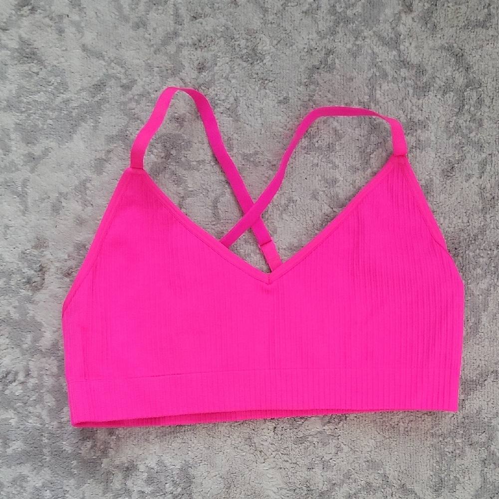 Good American Ribbed Sports Bra
